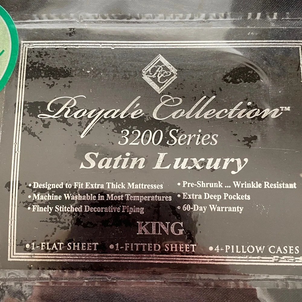 Royale Collection Satin Luxury King Sheet Set